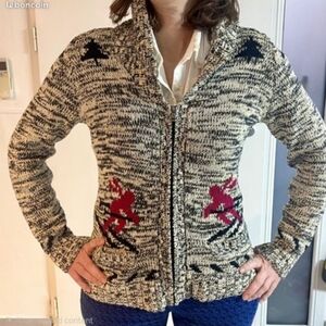 Ralph Lauren Active Cardigan/Ski Theme Vintage